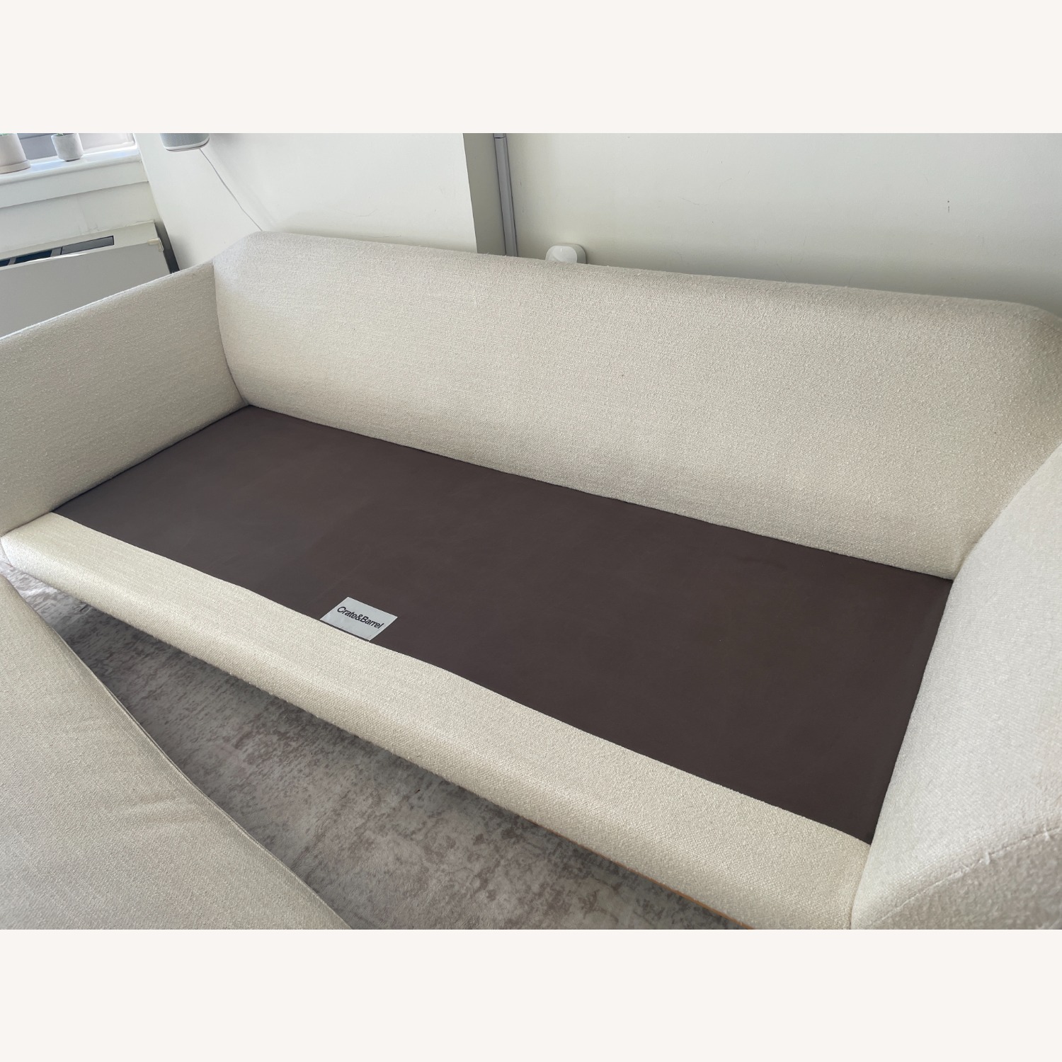 Crate & Barrel Hague White Fabric 3+ Seater Sofa - image-5