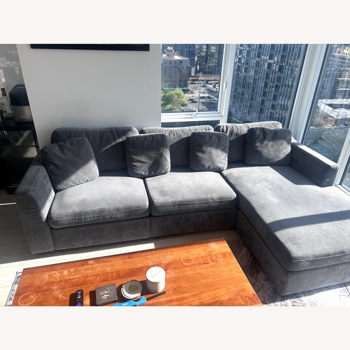 Used Wauseon Gray Sofa with Chaise  for sale on AptDeco