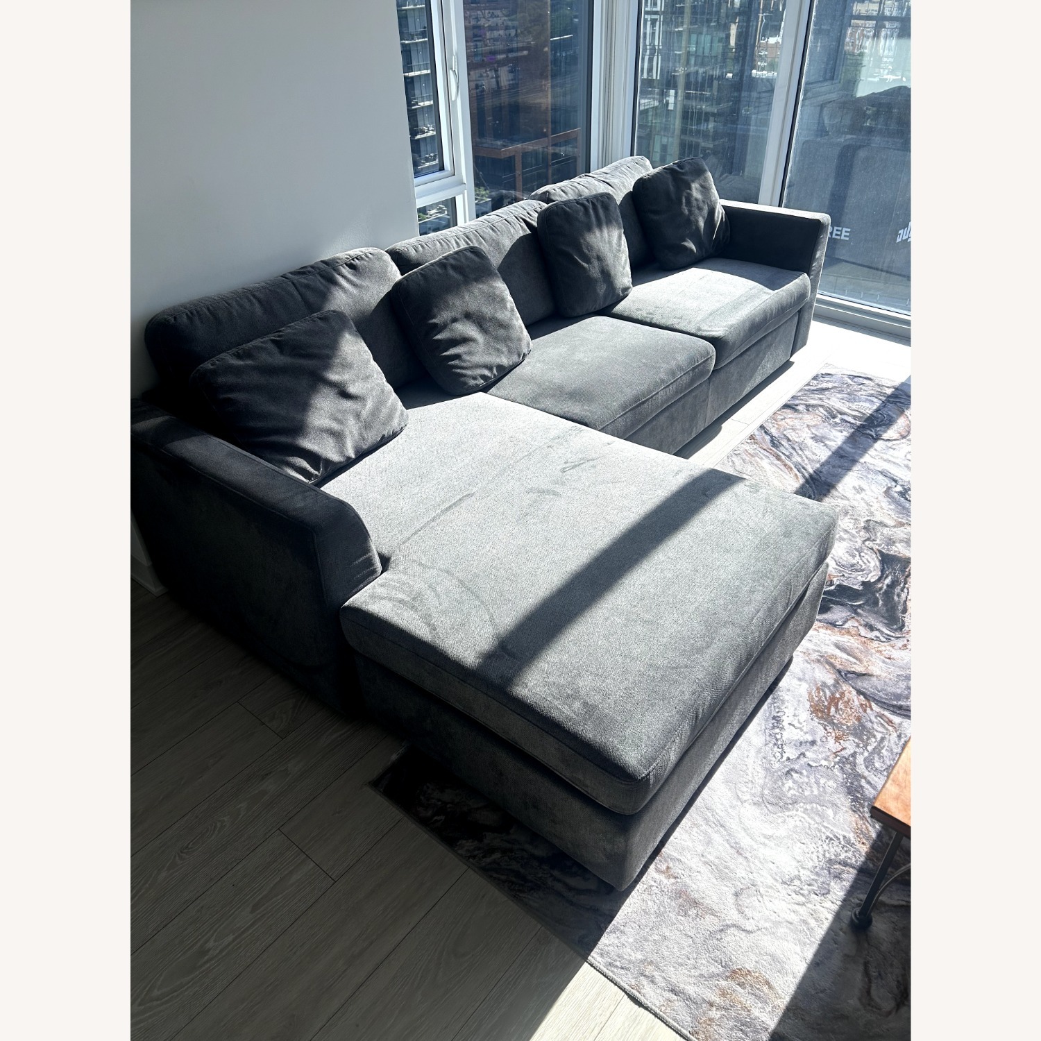 Wauseon Gray Sofa with Chaise  - image-5
