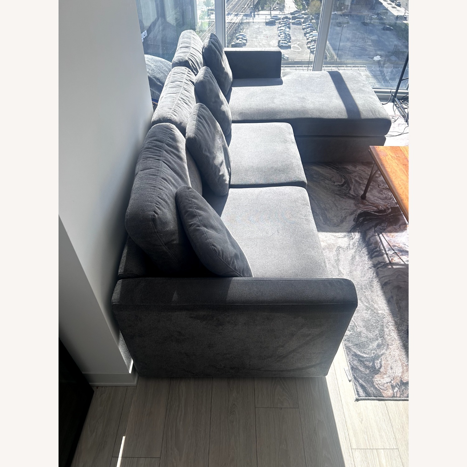 Wauseon Gray Sofa with Chaise  - image-3