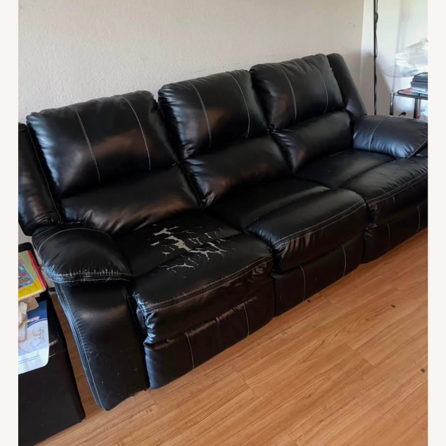 Ashley Furniture Black Reclining Couch - image-2