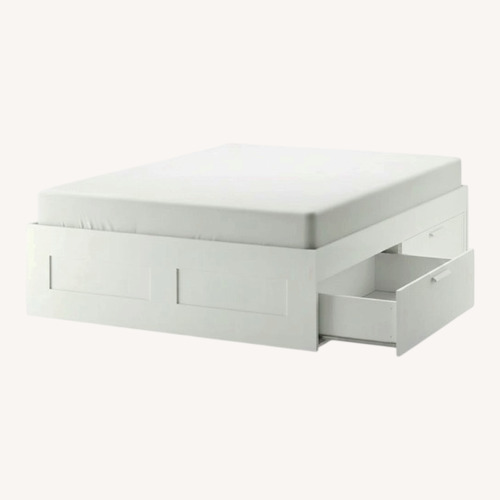 Used IKEA Brimnes White Full Bed for sale on AptDeco