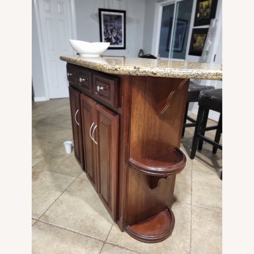 Used Taylor Made Custom Furniture Wood Kitchen Island for sale on AptDeco