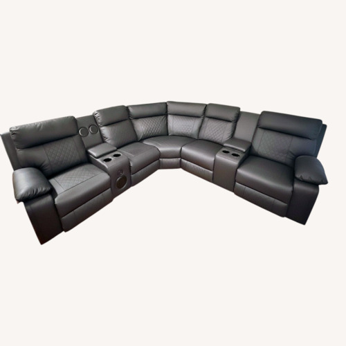 Used Black 3 Piece Sectional  for sale on AptDeco
