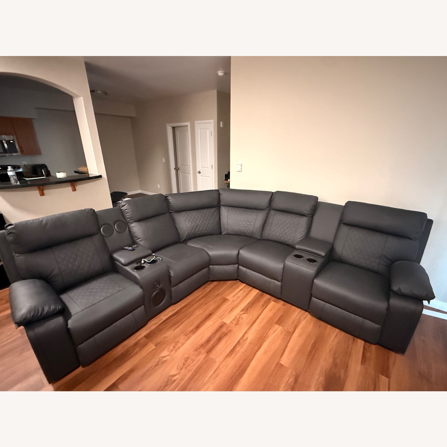 Black 3 Piece Sectional  - image-1