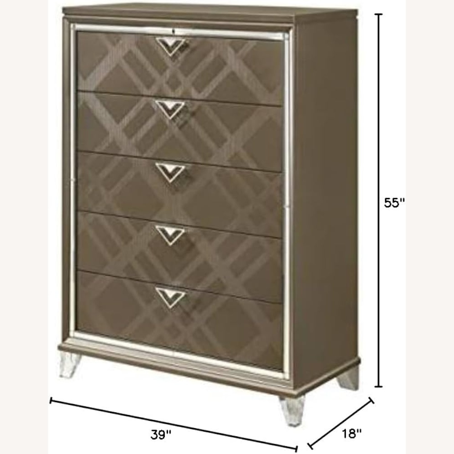 ACME Dark Brown Wood Dresser - image-5