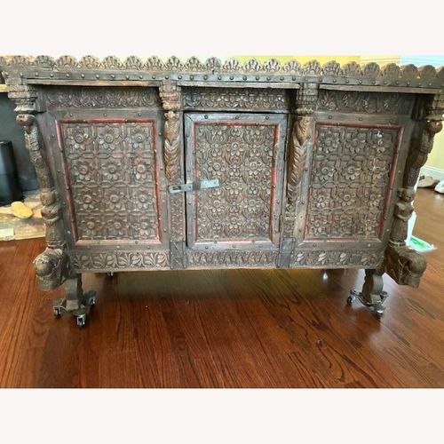 Used Vintage/Antique Finds Dark Brown Wood Sideboard for sale on AptDeco