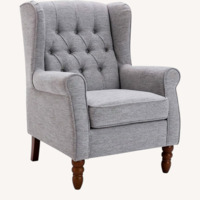 Light Gray Fabric Armchair