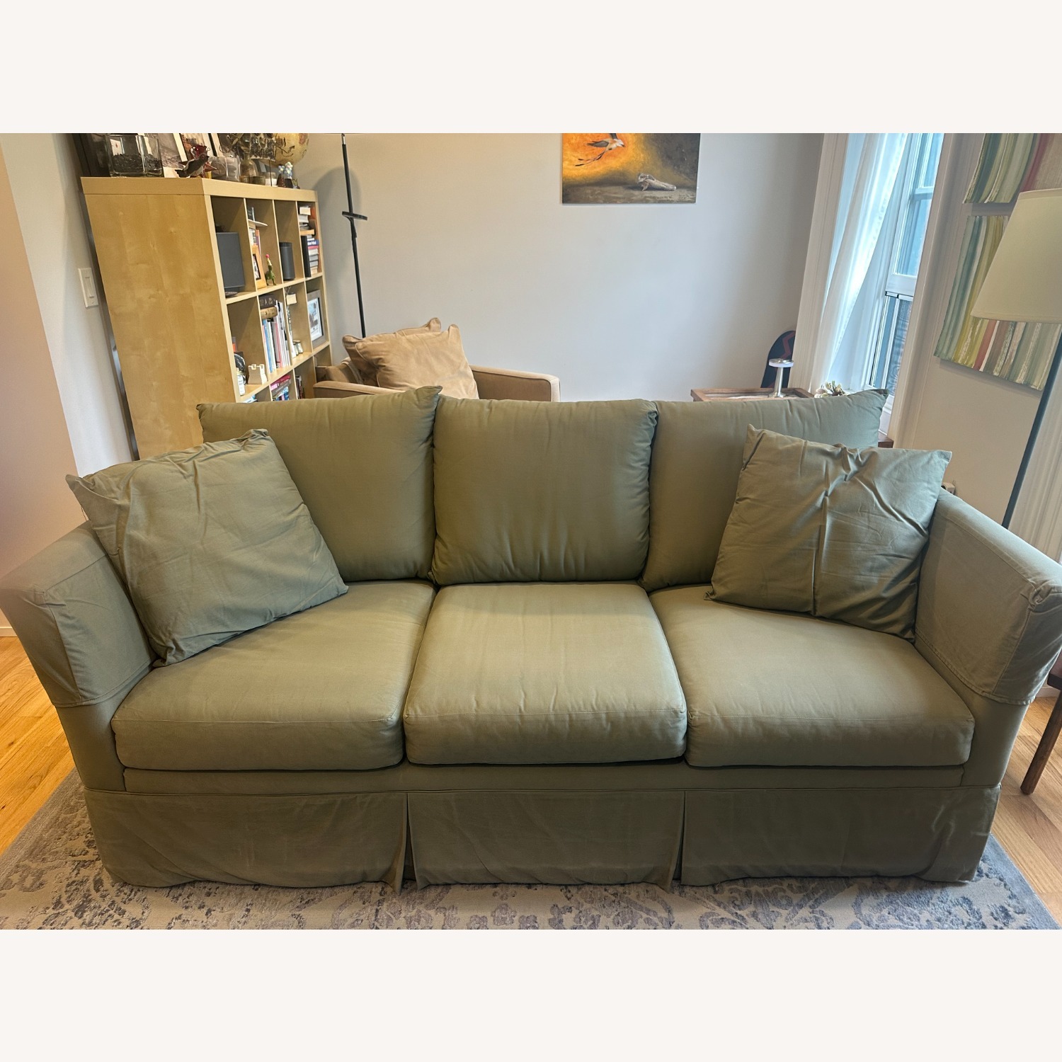 Jensen-Lewis Green Fabric Sleeper Sofa - image-1