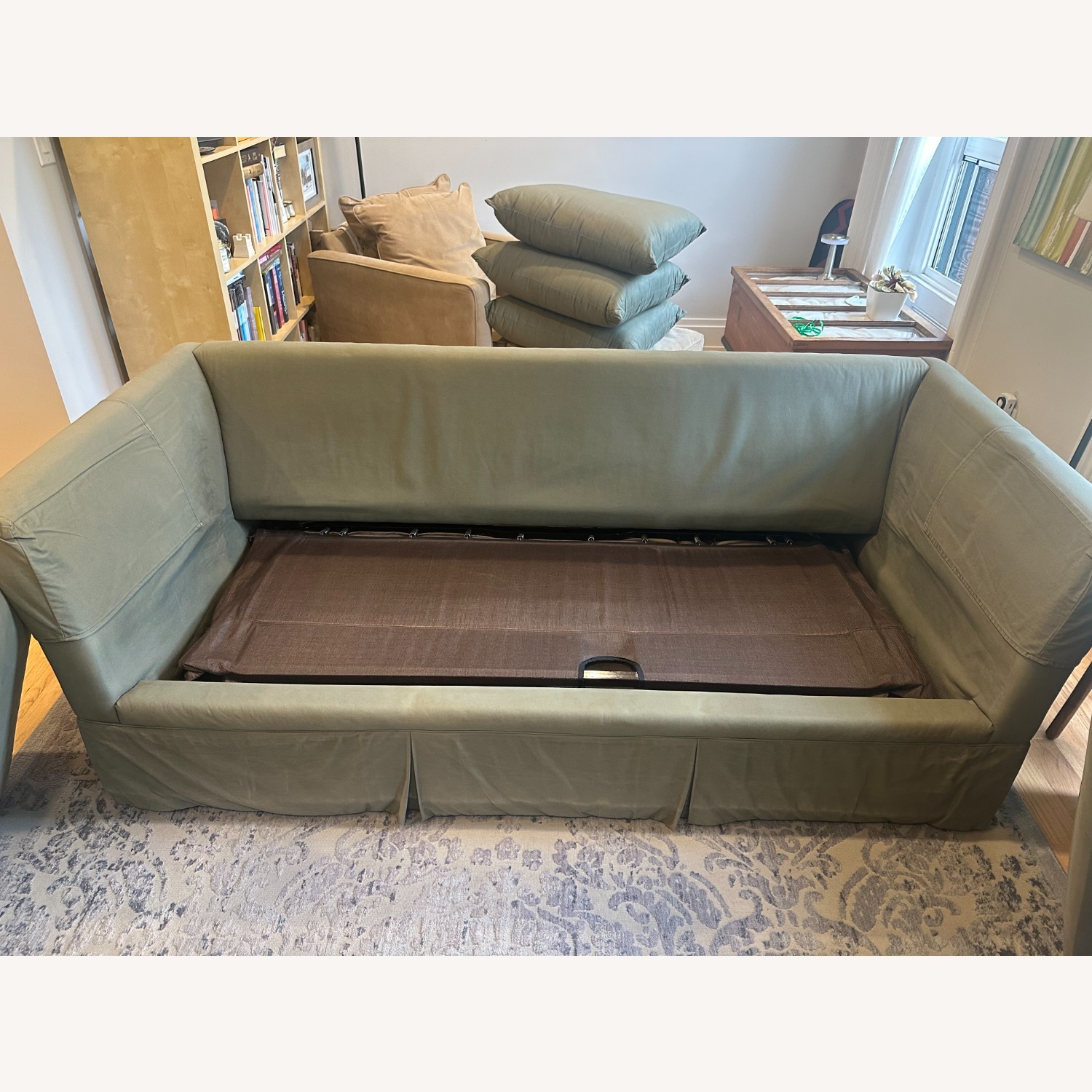 Jensen-Lewis Green Fabric Sleeper Sofa - image-2