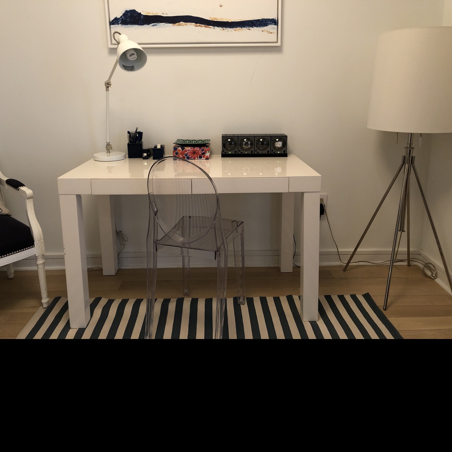 West Elm Parsons Desk in White - image-2