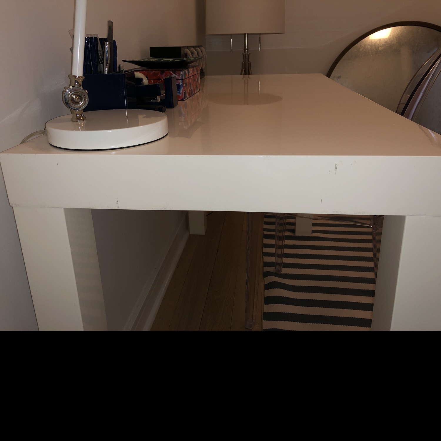 West Elm Parsons Desk in White - image-6