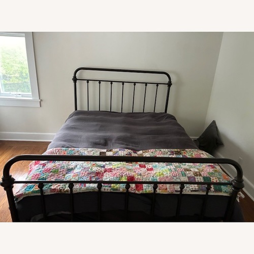 Used Birch Lane Niles Black Metal Queen Bed for sale on AptDeco