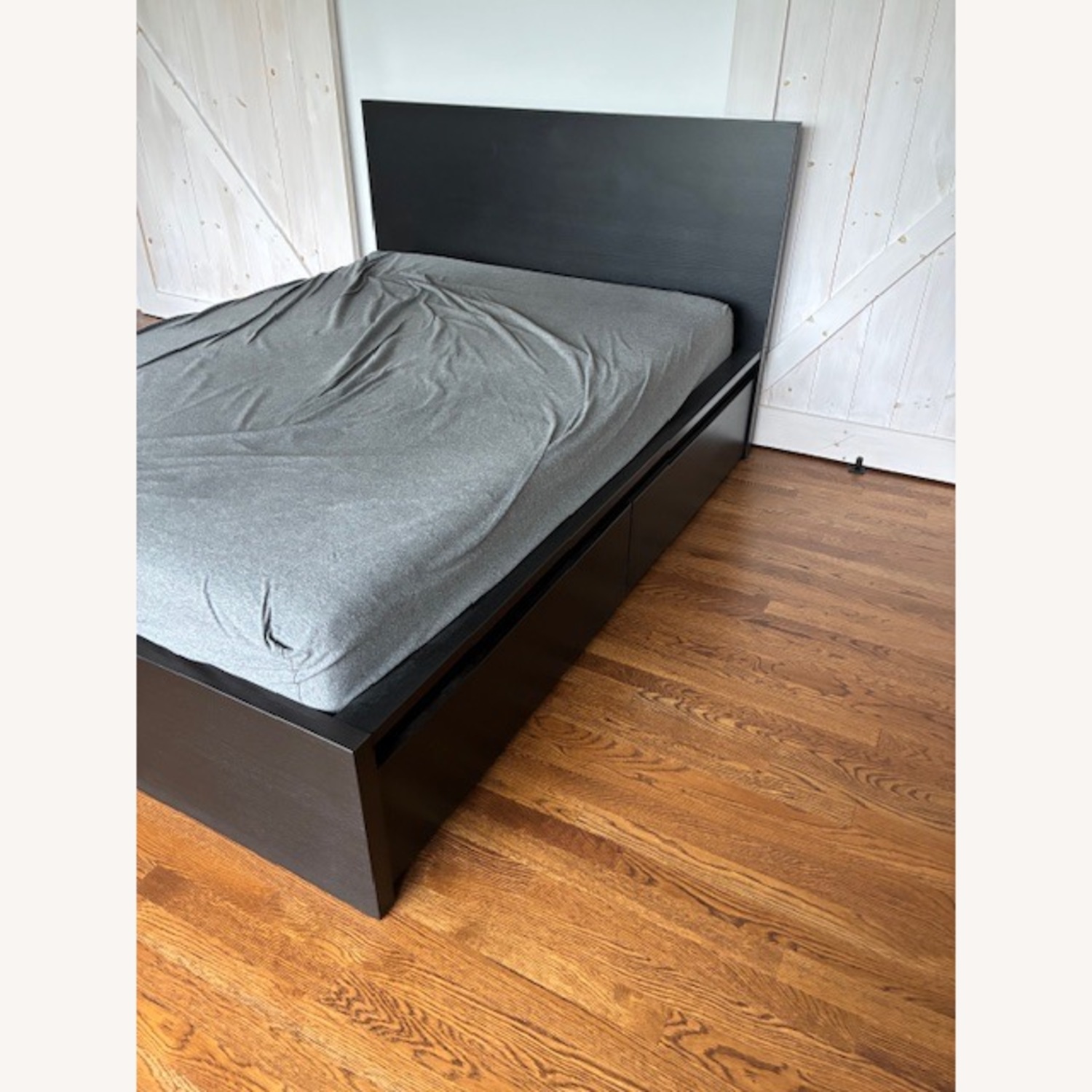 IKEA Malm Dark Brown Wood Full Bed - image-2