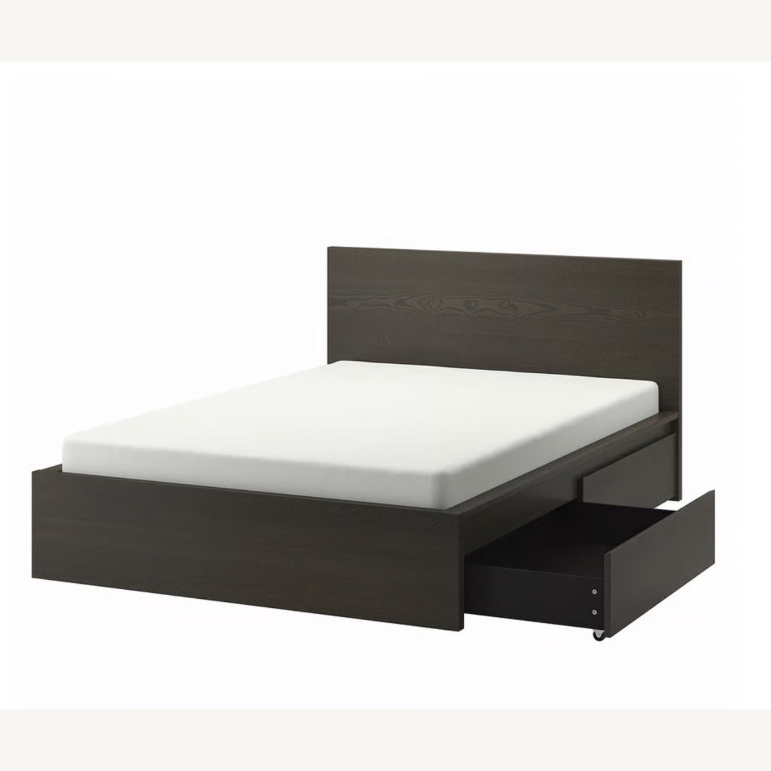 IKEA Malm Dark Brown Wood Full Bed - image-6