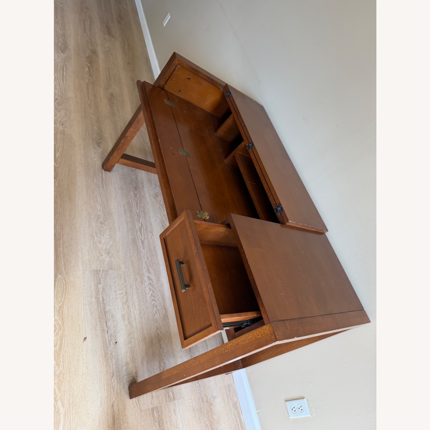 Crate & Barrel Wood Desk - image-3
