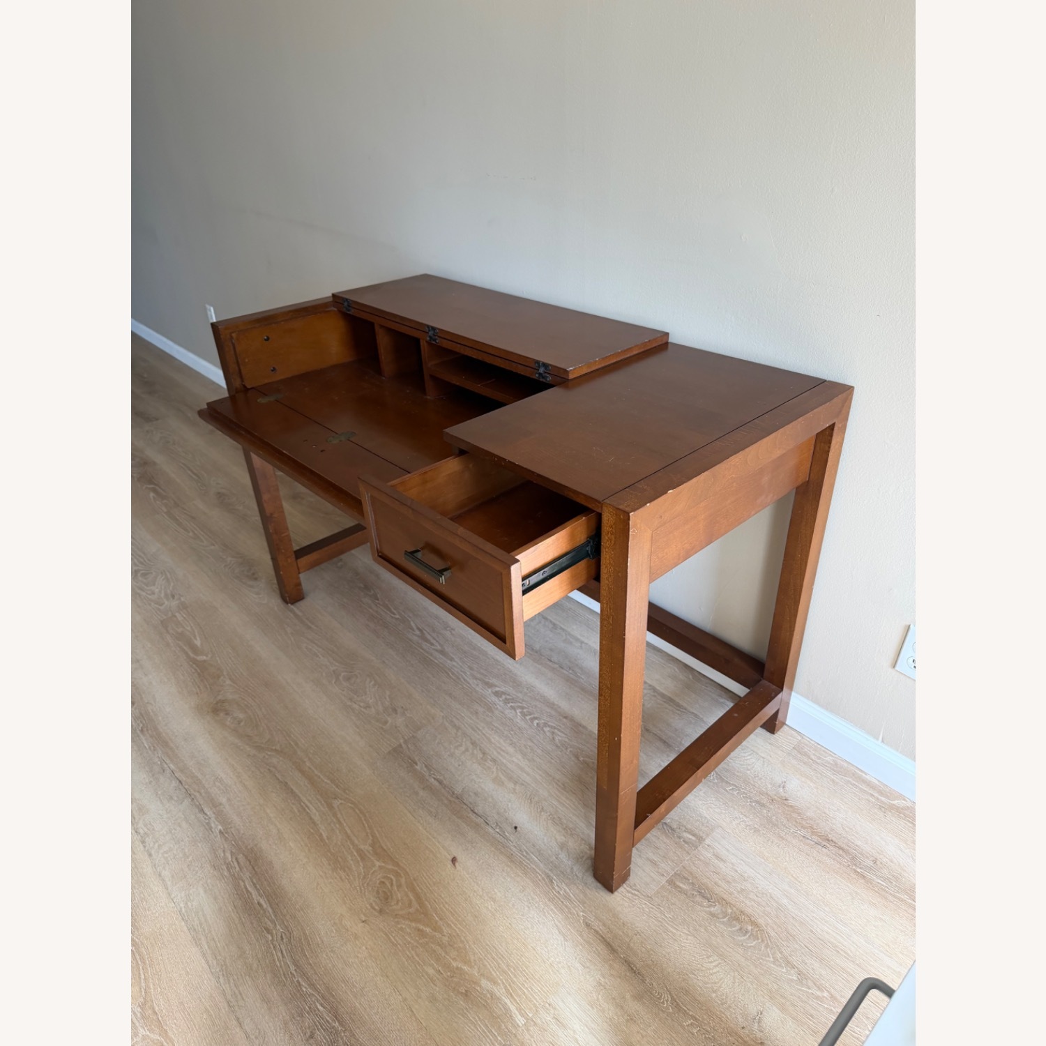 Crate & Barrel Wood Desk - image-2