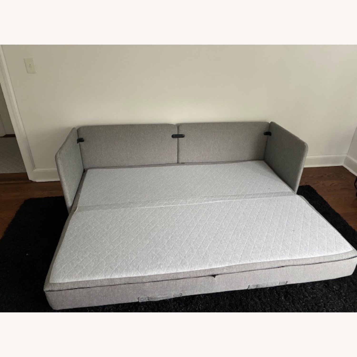 Burrow Shift Light Gray Fabric Sleeper Sofa - image-4