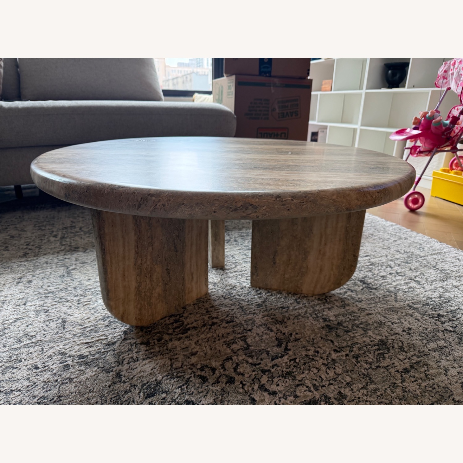 TOV Patrizia Concrete Travertine Coffee Table  - image-3
