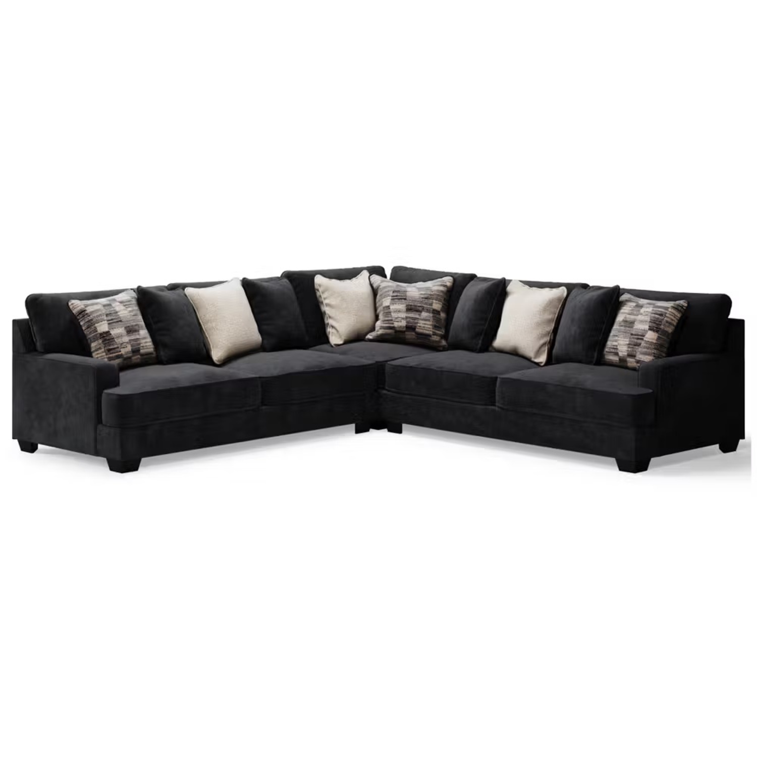 Ashley Furniture Black Fabric 2 Piece Sectional - image-6