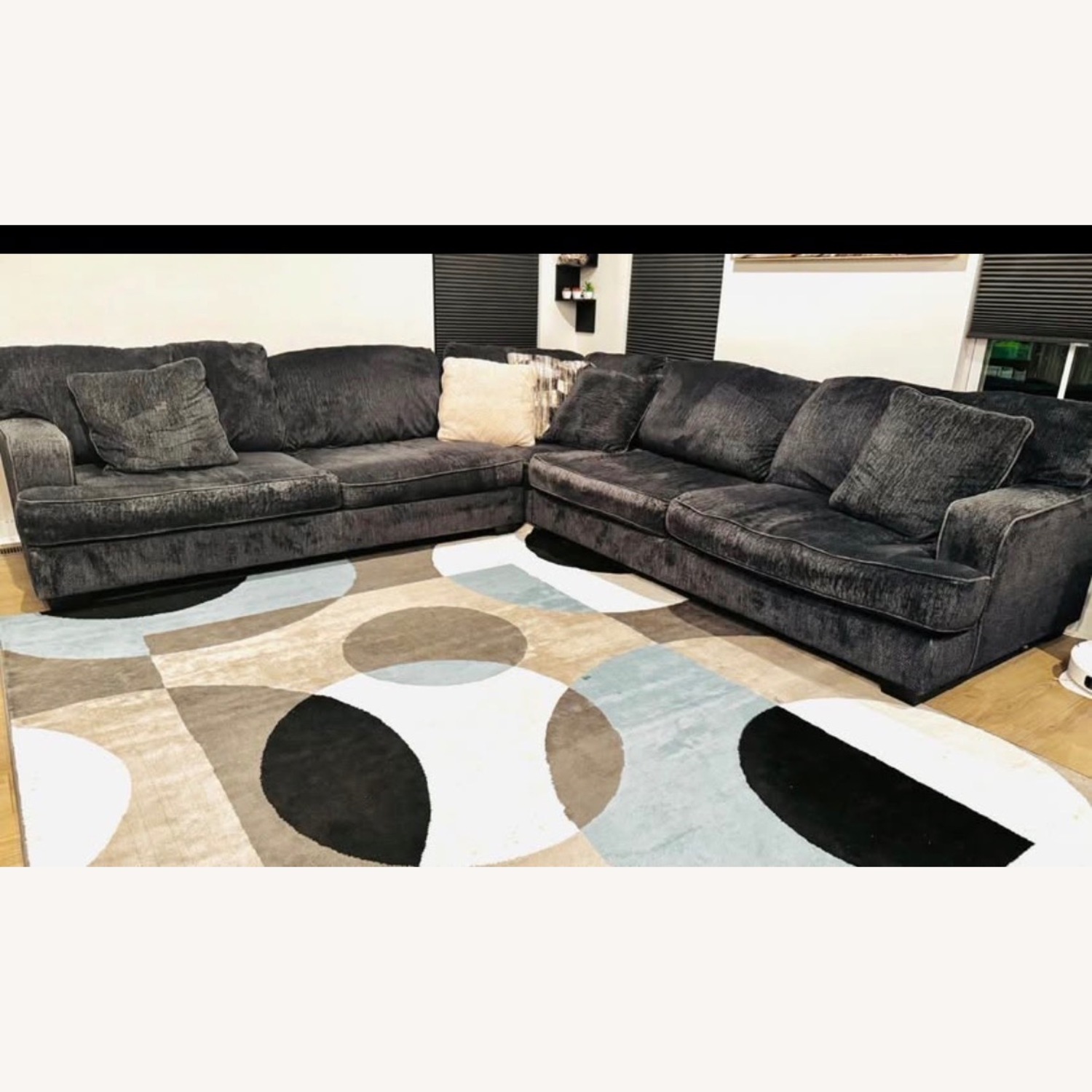 Ashley Furniture Black Fabric 2 Piece Sectional - image-1
