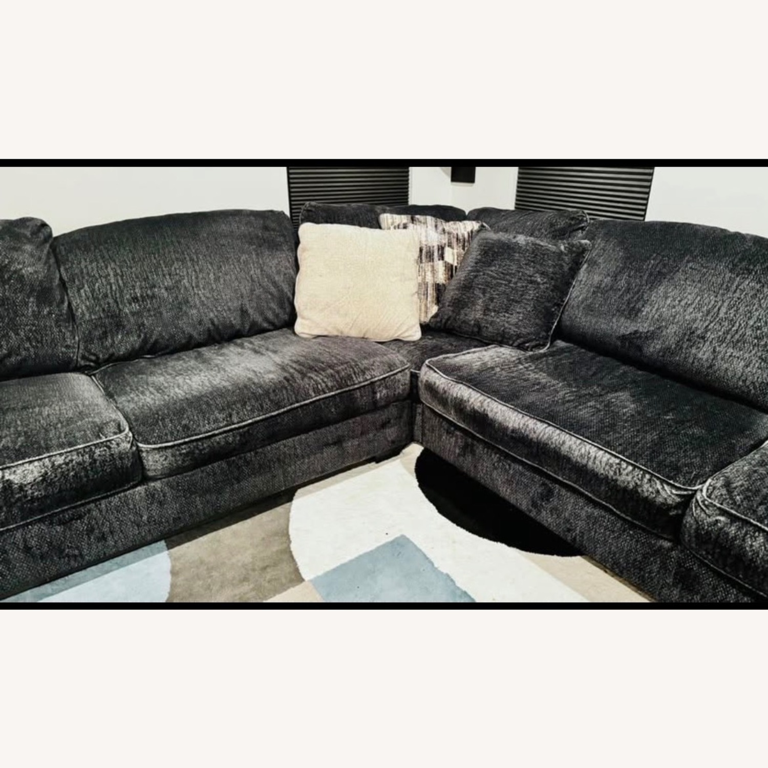 Ashley Furniture Black Fabric 2 Piece Sectional - image-4