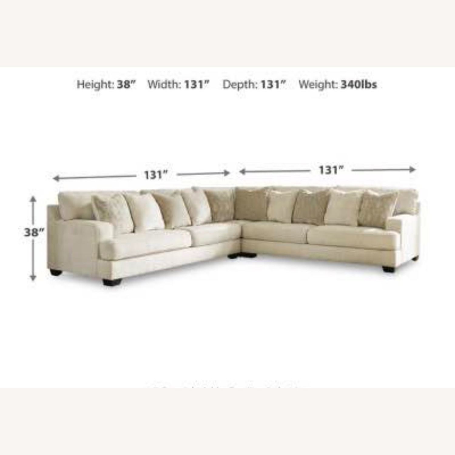 Ashley Furniture Black Fabric 2 Piece Sectional - image-5