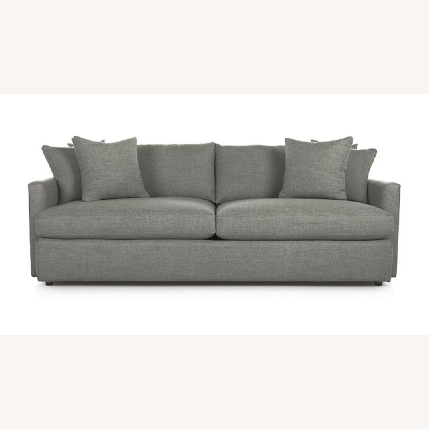 Crate & Barrel Gray Lounge II Sofa with Ottoman - image-7