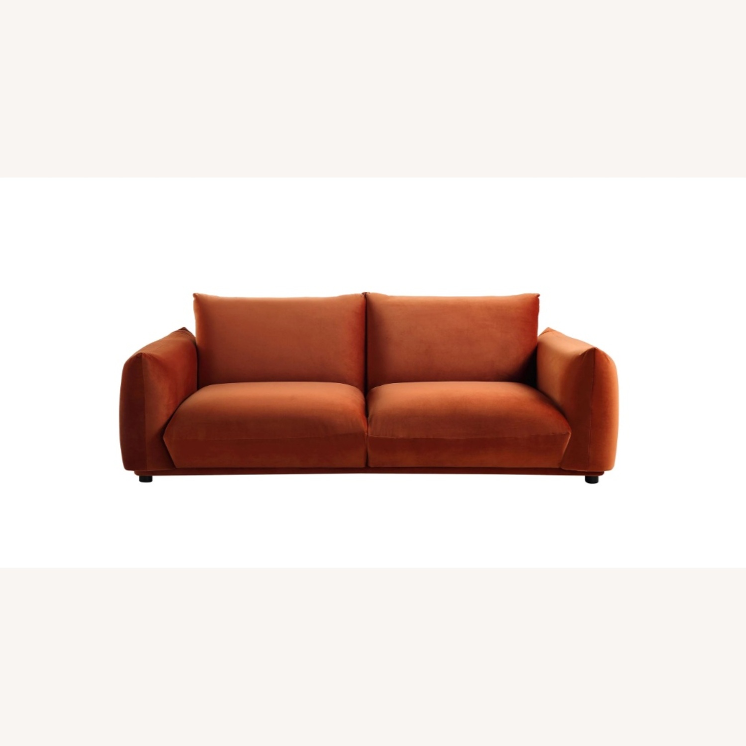 Gianni Orange Velvet 3+ Seater Sofa - image-7