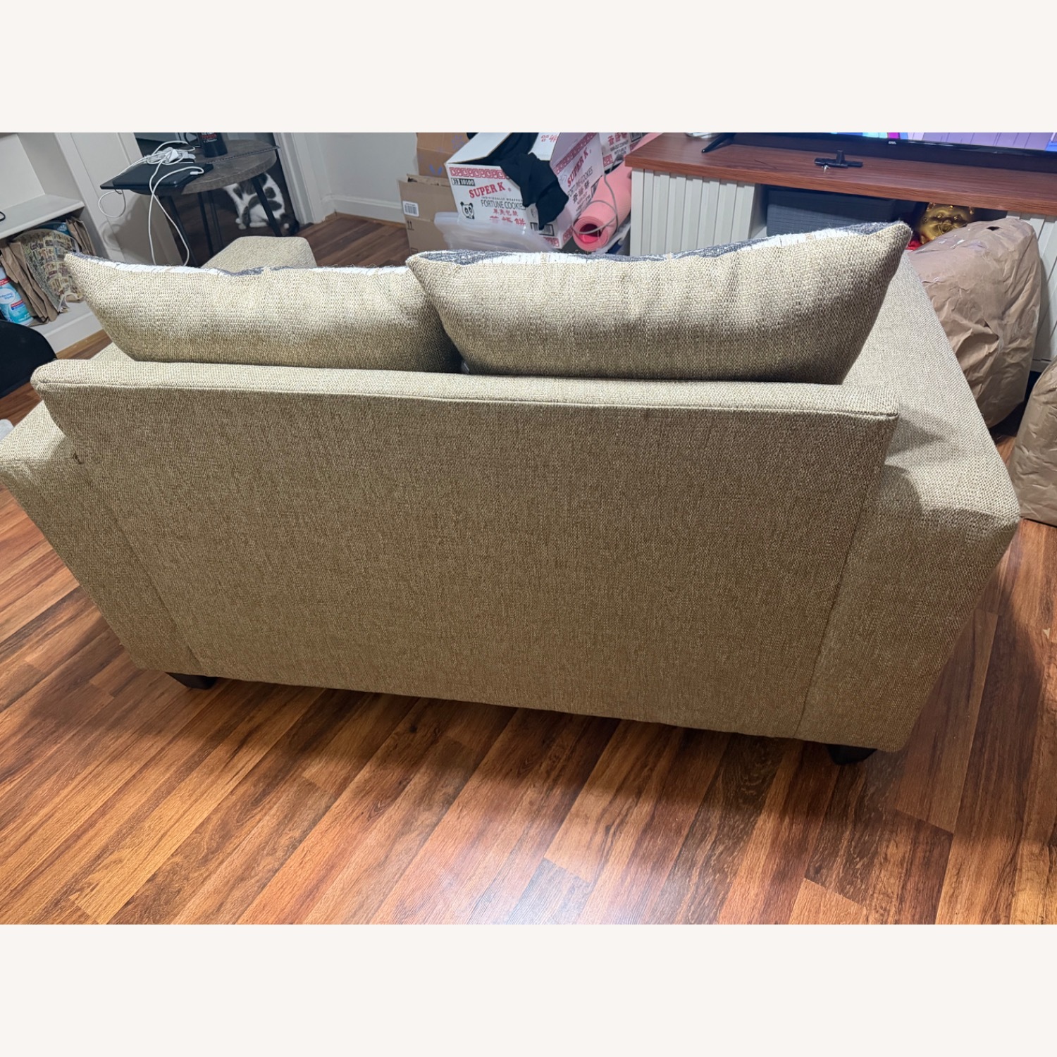 Ashley Furniture Light Brown Fabric 2 Seater Sofa - image-8