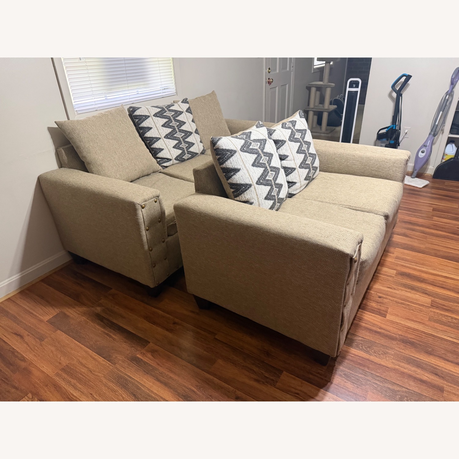 Ashley Furniture Light Brown Fabric 2 Seater Sofa - image-7