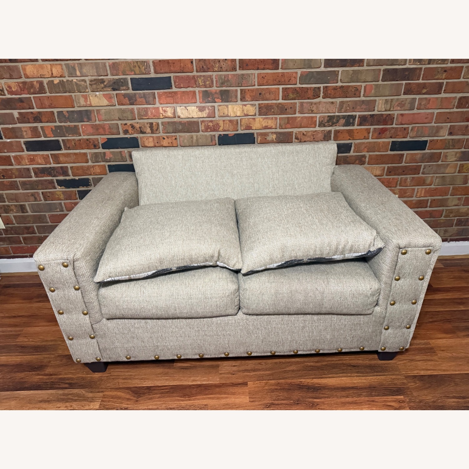 Ashley Furniture Light Brown Fabric 2 Seater Sofa - image-3