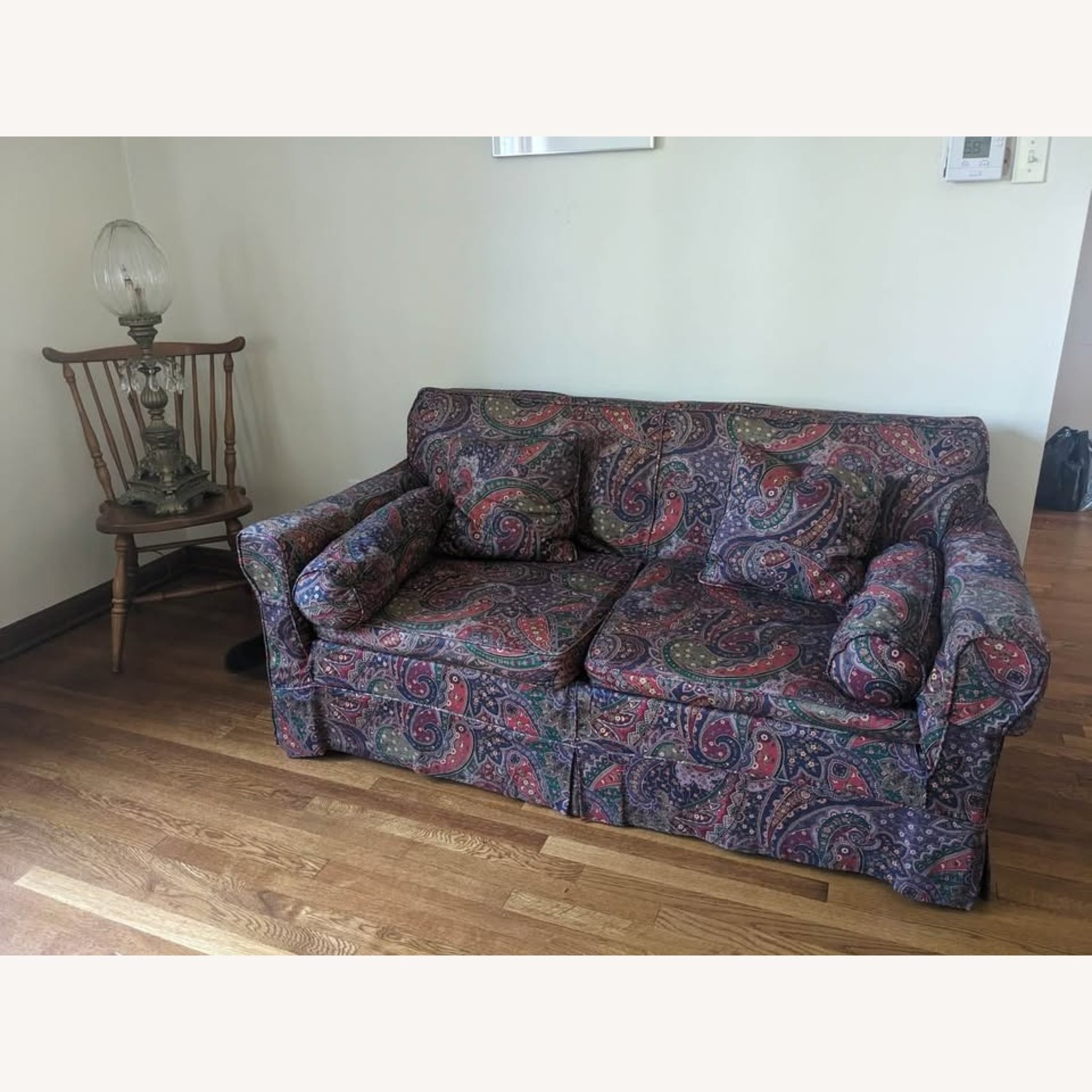 Plaid Sleeper Sofa (est. 1930-50) - image-3