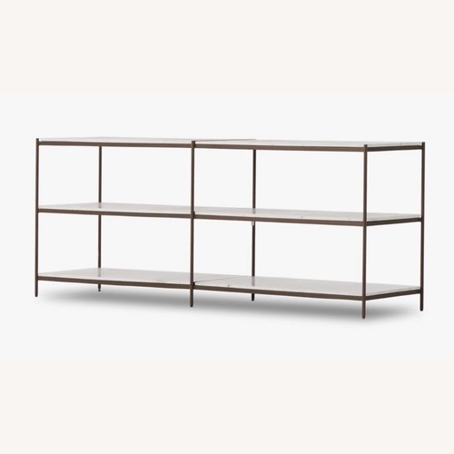 Used Felix Large Console Table Antique Brass for sale on AptDeco