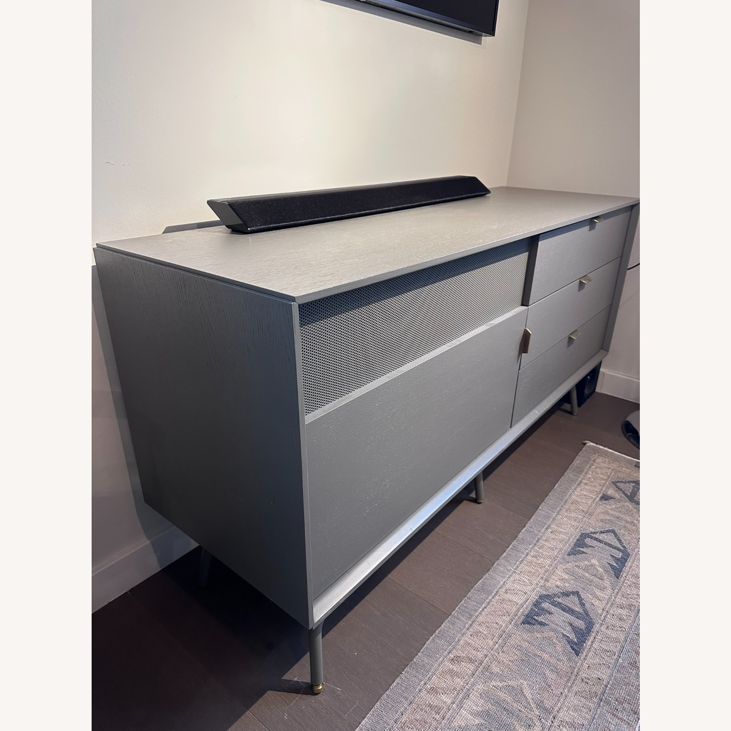 Blu Dot Dang Light Gray Wood Media Storage - image-2