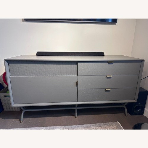 Used Blu Dot Dang Light Gray Wood Media Storage for sale on AptDeco