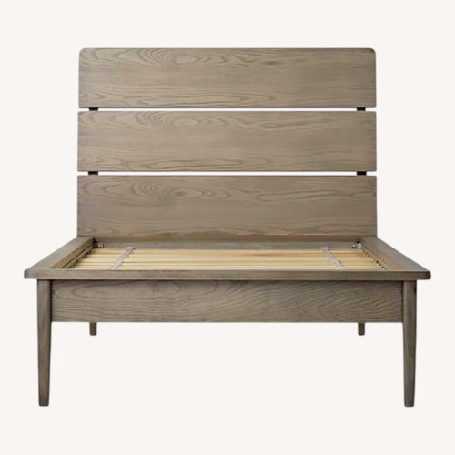 Used The Land of Nod Light Gray Wood Twin Bed for sale on AptDeco
