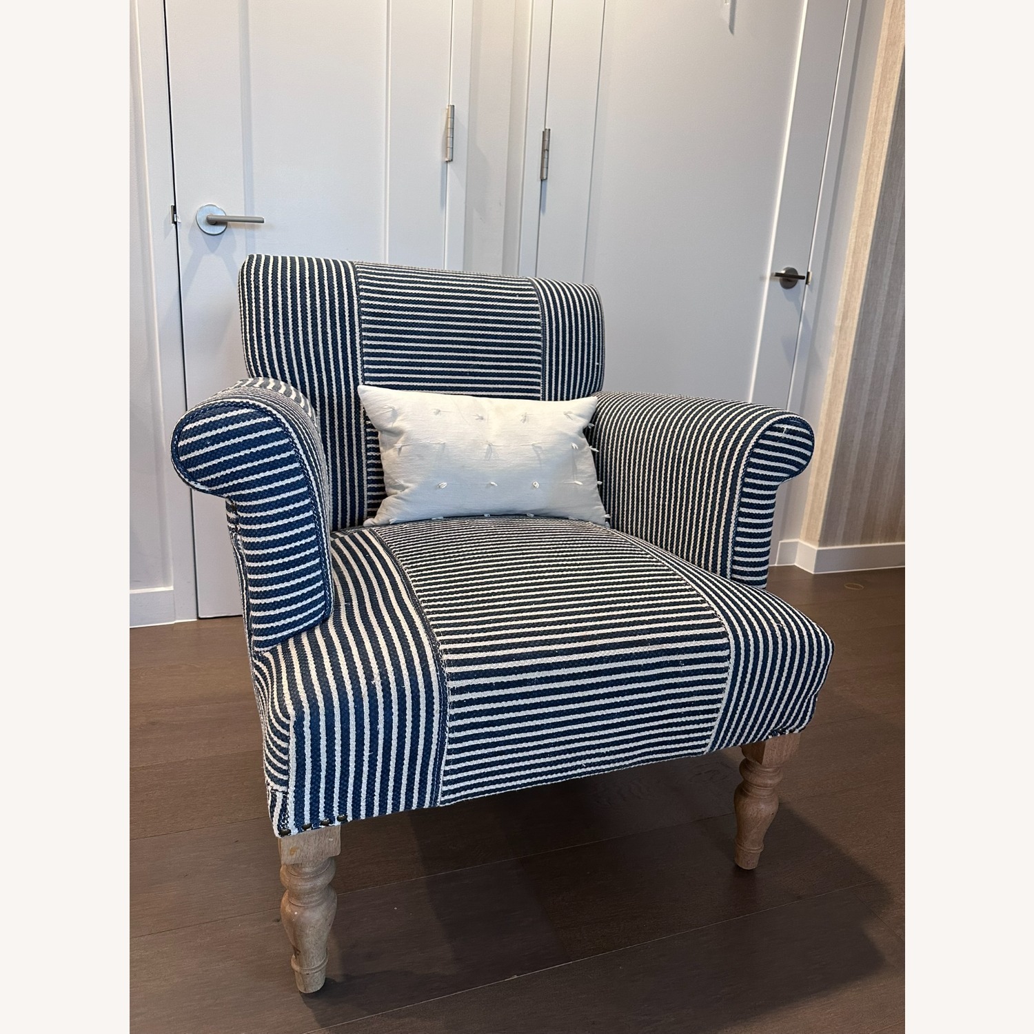 Arhaus Eliza Blue Fabric Armchair - image-1