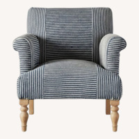 Arhaus Eliza Blue Fabric Armchair