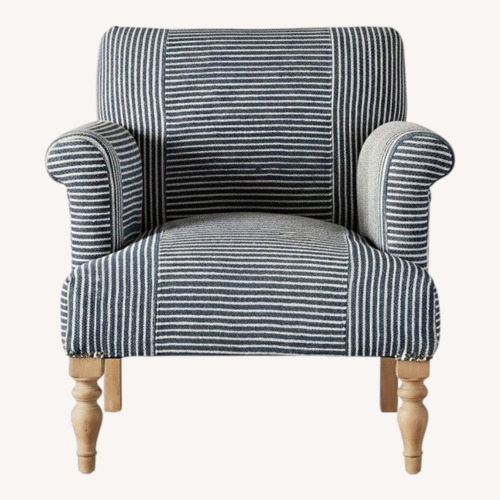 Used Arhaus Eliza Blue Fabric Armchair for sale on AptDeco