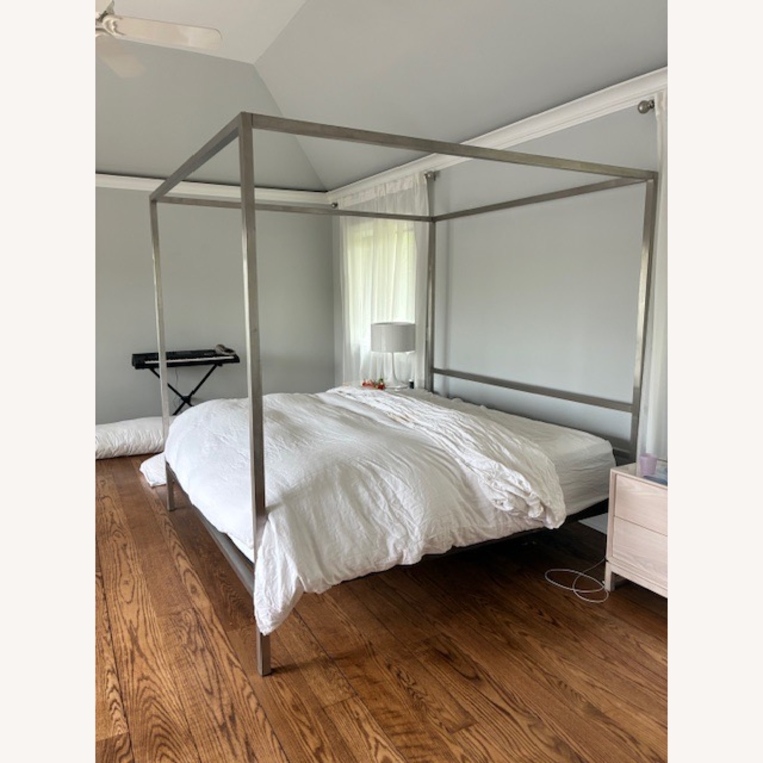 Room & Board Architecture Silver Metal King Bed - image-2