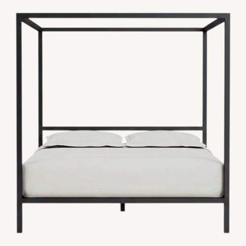Used Room & Board Architecture Silver Metal King Bed for sale on AptDeco