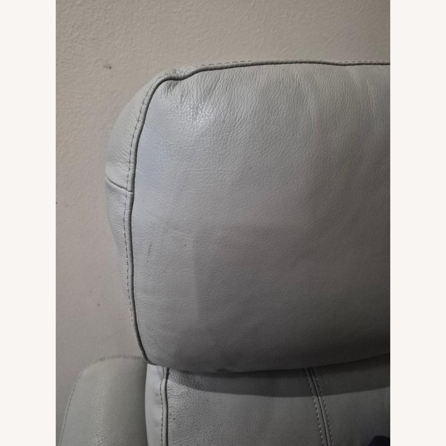 Bob's Furniture Grey Leather Recliner Loveseat - image-3