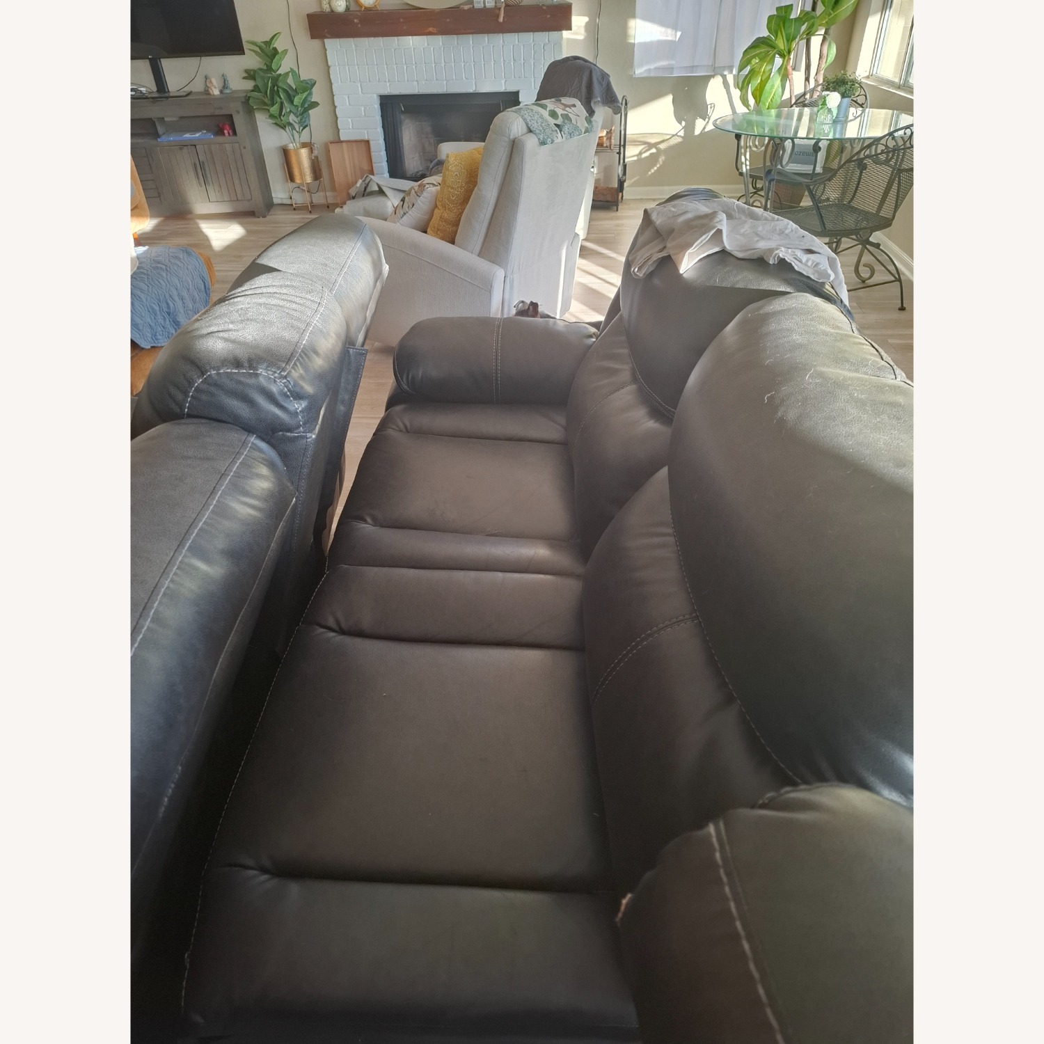 Living Spaces Dark Gray 3+ Piece Sectional - image-10