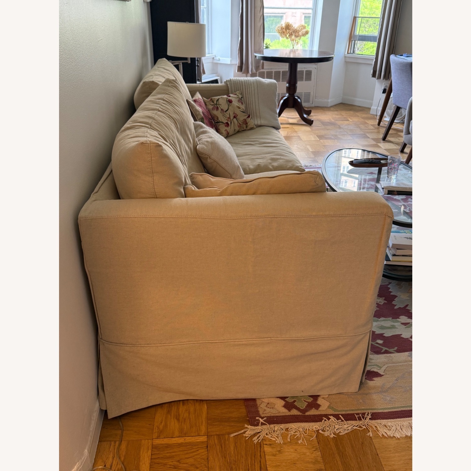 Crate & Barrel Willow II 84" Slipcovered Sofa - image-3