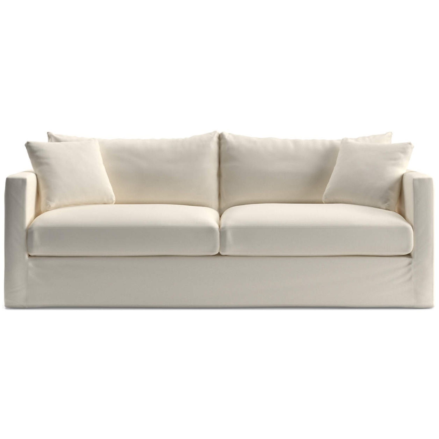 Crate & Barrel Willow II 84" Slipcovered Sofa - image-4