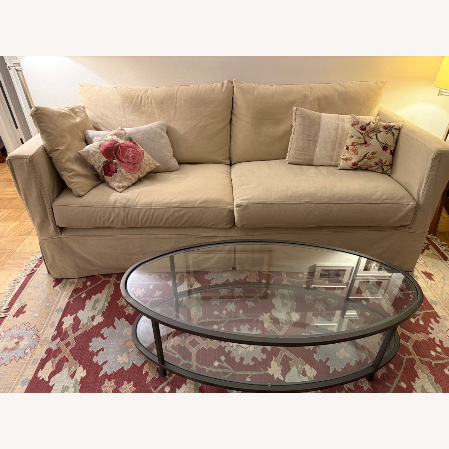 Crate & Barrel Willow II 84" Slipcovered Sofa - image-2