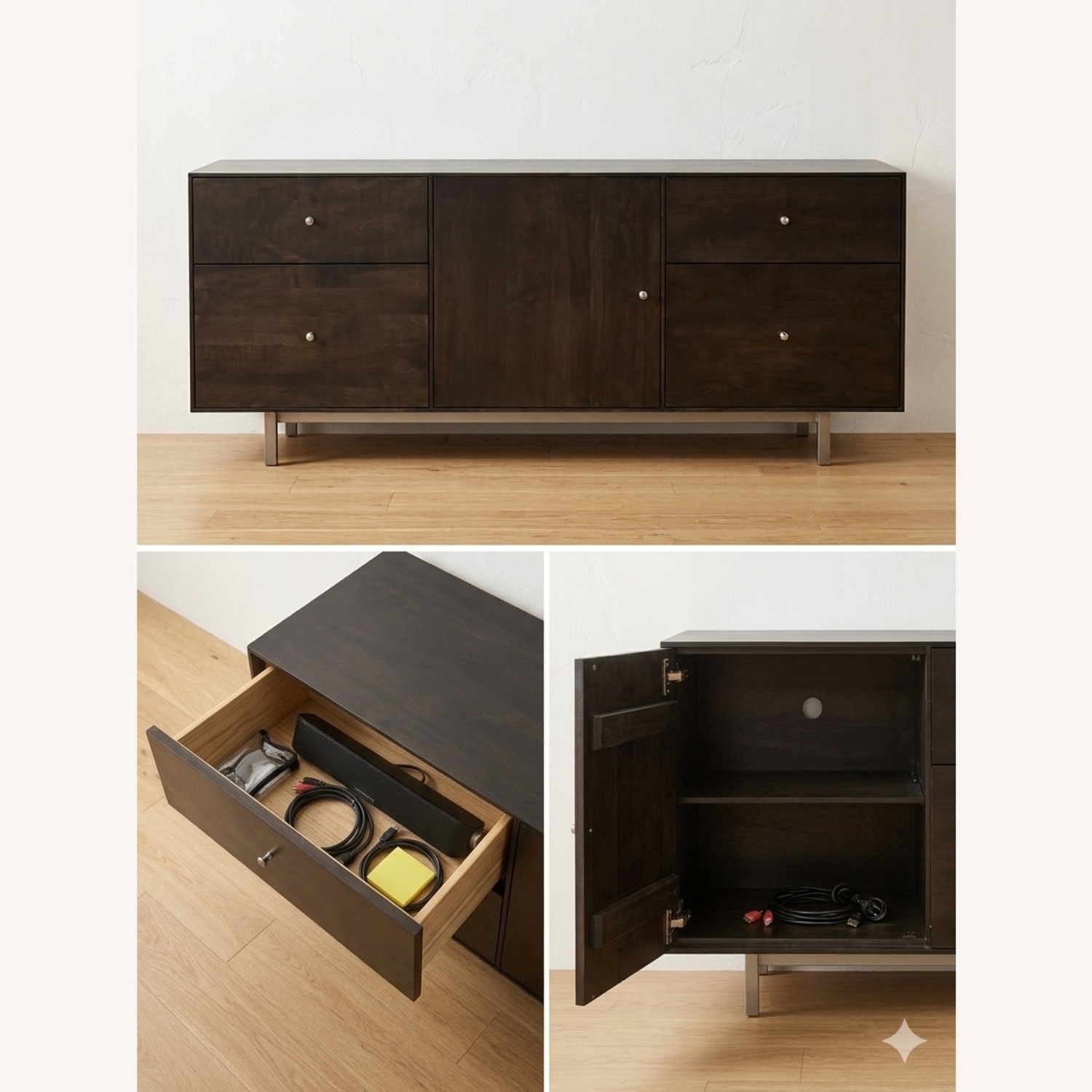 Room & Board Dark Gray Wood Sideboard - image-2