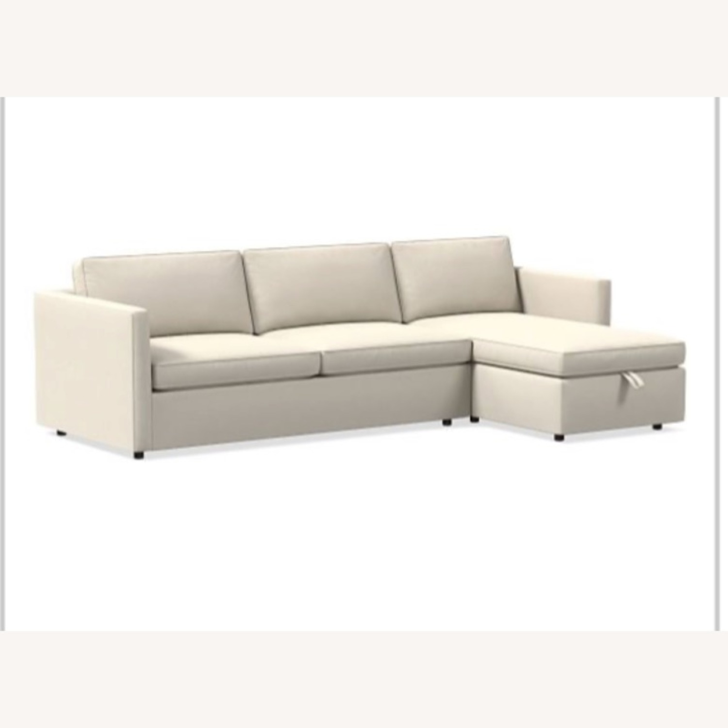 West Elm Harris White Velvet Queen Bed - image-1