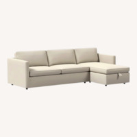 West Elm Harris White Velvet Queen Bed